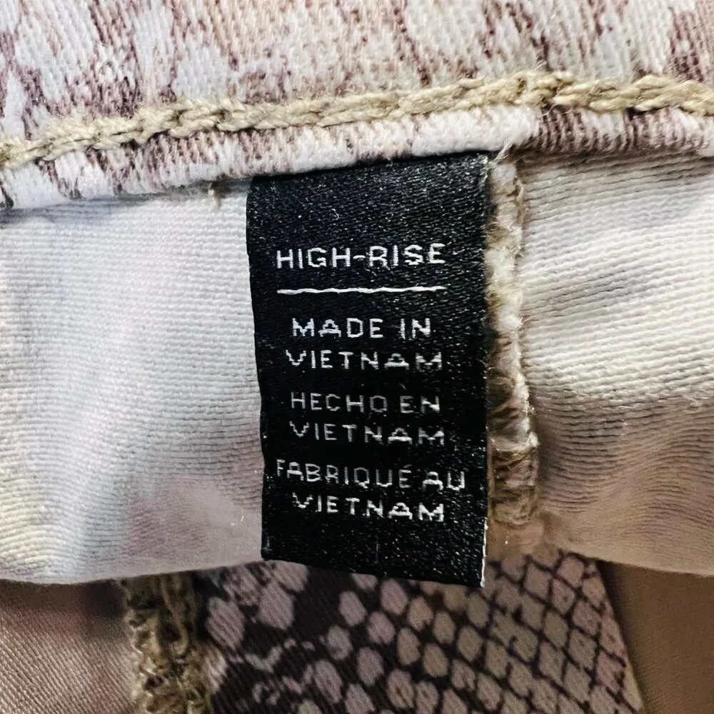 White House Black Market-Women's Snake Skin Print-High Rise Ankle Pants-Stretch - Picture 12 of 16
